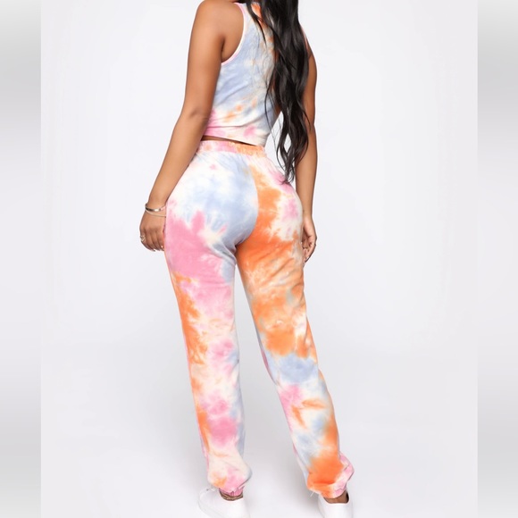 Fashion Nova Baby Girl Crop Tank Lounge Set - Multi Color Size XS - Picture 3 of 9